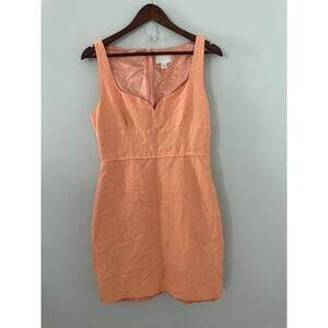 J. Crew Mae Peach Sleeveless Sheath Dress sz 8